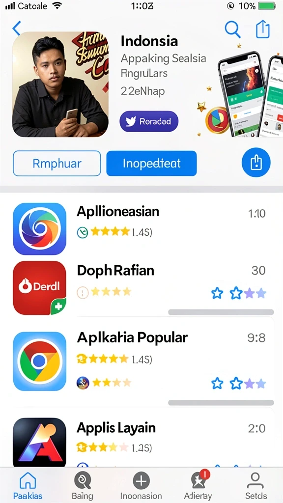 4p4p - Tampilan antarmuka permainan yang intuitif.